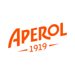 Logotip Aperol – priljubljen italijanski aperitiv z osvežilnim okusom.