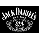 Logotip Jack Daniel's – svetovno priznana blagovna znamka viskija s tradicijo in kakovostjo.