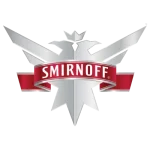 Logotip Smirnoff Vodka – svetovno priznana blagovna znamka premium vodke.